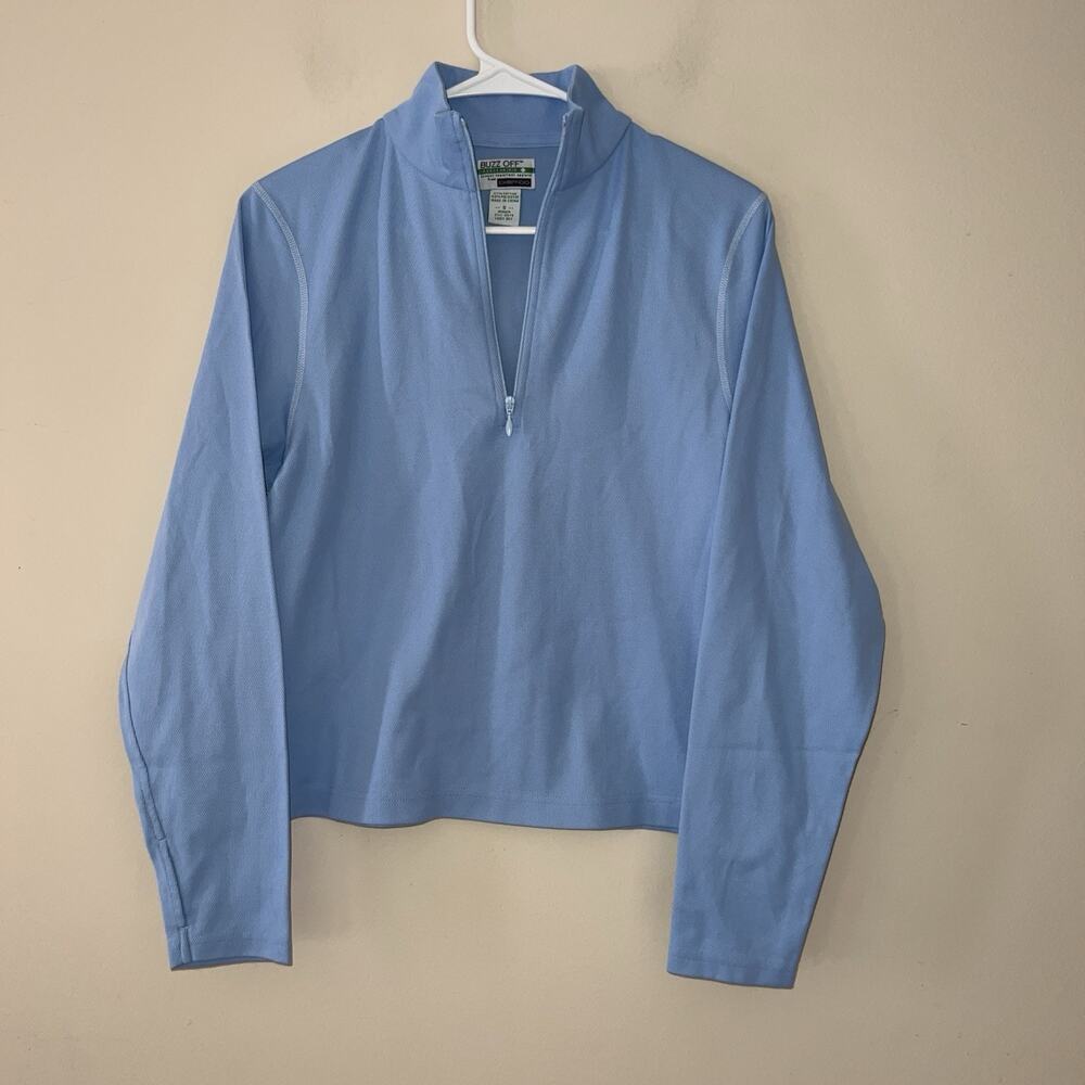 ExOfficio Womens Buzz Off Insect Shield Shirt Size S Blue Long Sleeve NWT
